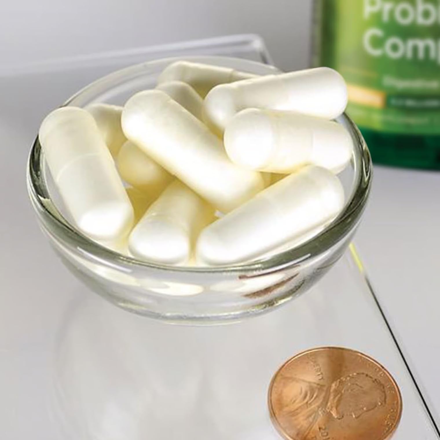 Swanson Prebiotic FOS ingredients bottle highlights nourishing gut bacteria.