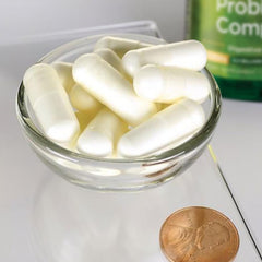 Swanson Prebiotic FOS ingredients bottle highlights nourishing gut bacteria.