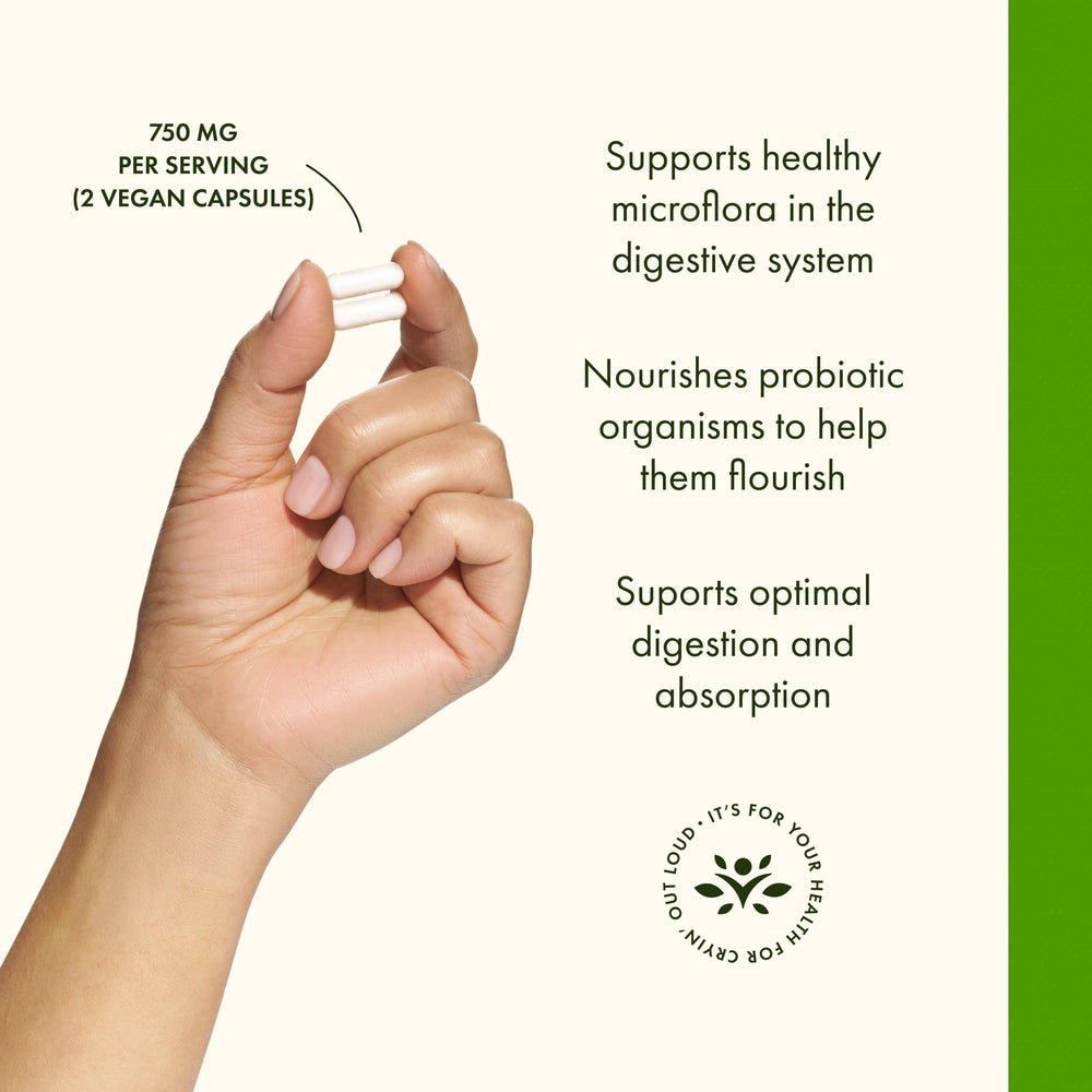 Swanson Prebiotic pill close-up, convenient daily capsule for digestive support