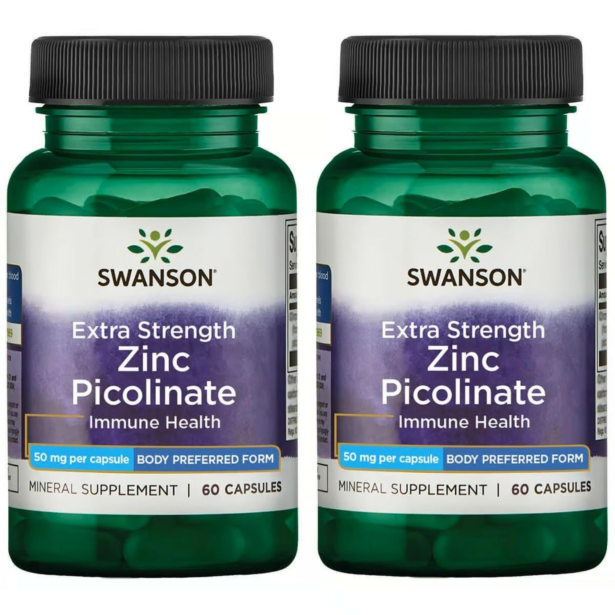 Swanson Premium Brand Zinc Picolinate bottle front shows high-potency immune support