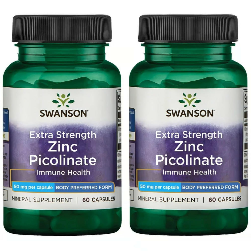 Swanson Premium Brand Zinc Picolinate bottle front shows high-potency immune support