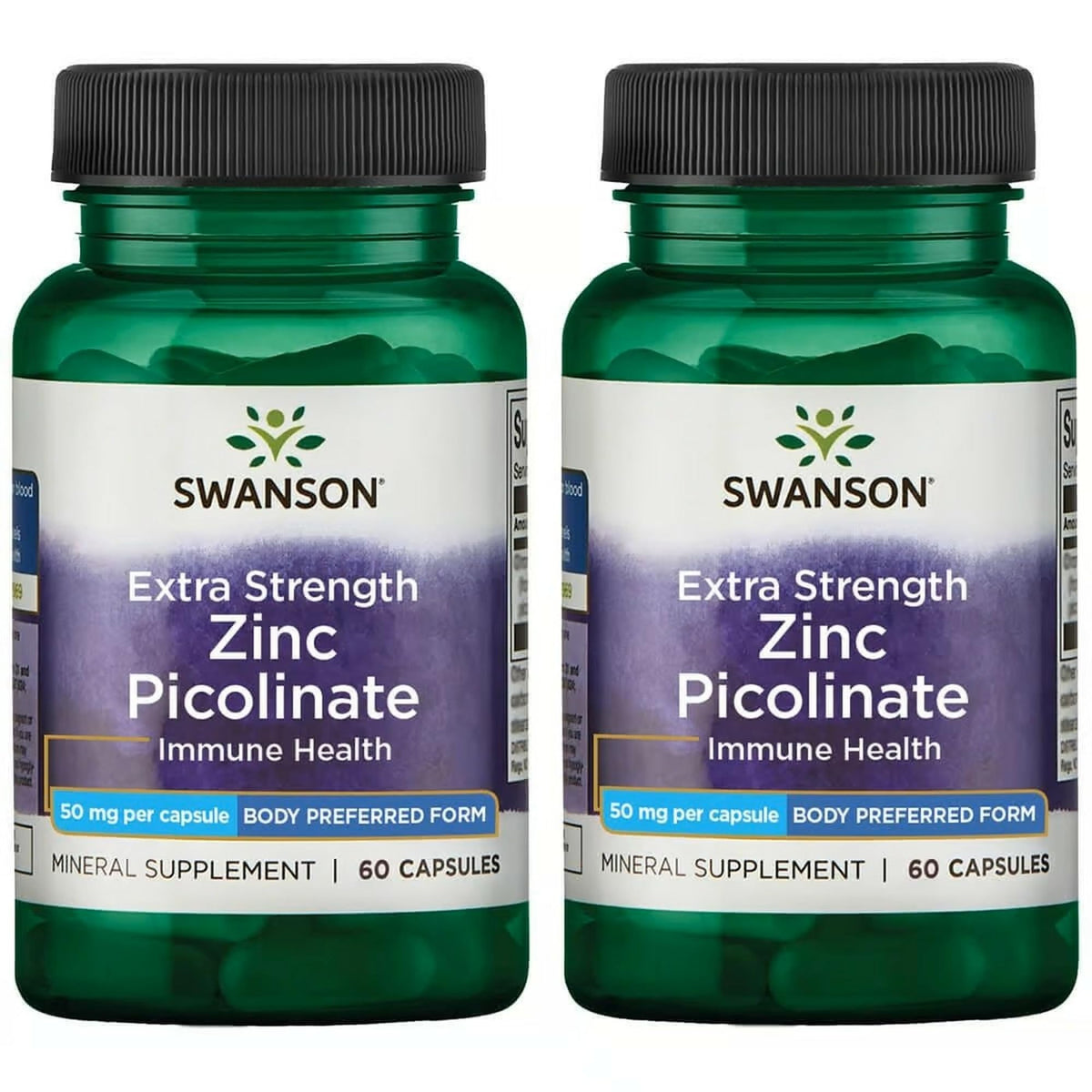 Swanson Premium Brand Zinc Picolinate bottle front shows high-potency immune support
