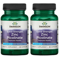 Swanson Premium Brand Zinc Picolinate bottle front shows high-potency immune support