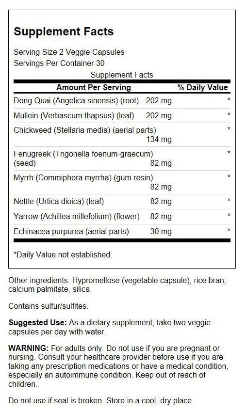 Swanson Prime Lung bottle back label — shows blend of 9 herbs for respiratory support