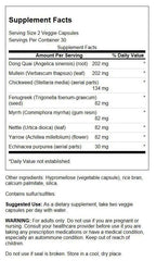 Swanson Prime Lung bottle back label — shows blend of 9 herbs for respiratory support
