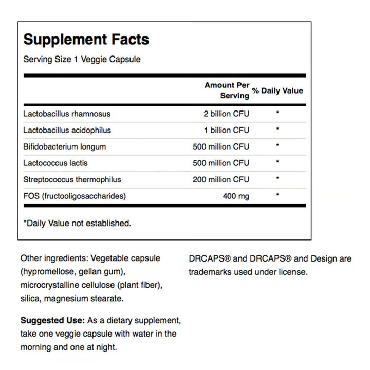 Swanson Probiotic Complex 5 strains bottle showcases diverse gut-friendly bacteria.