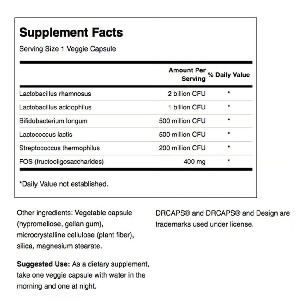 Swanson Probiotic Complex 5 strains bottle showcases diverse gut-friendly bacteria.