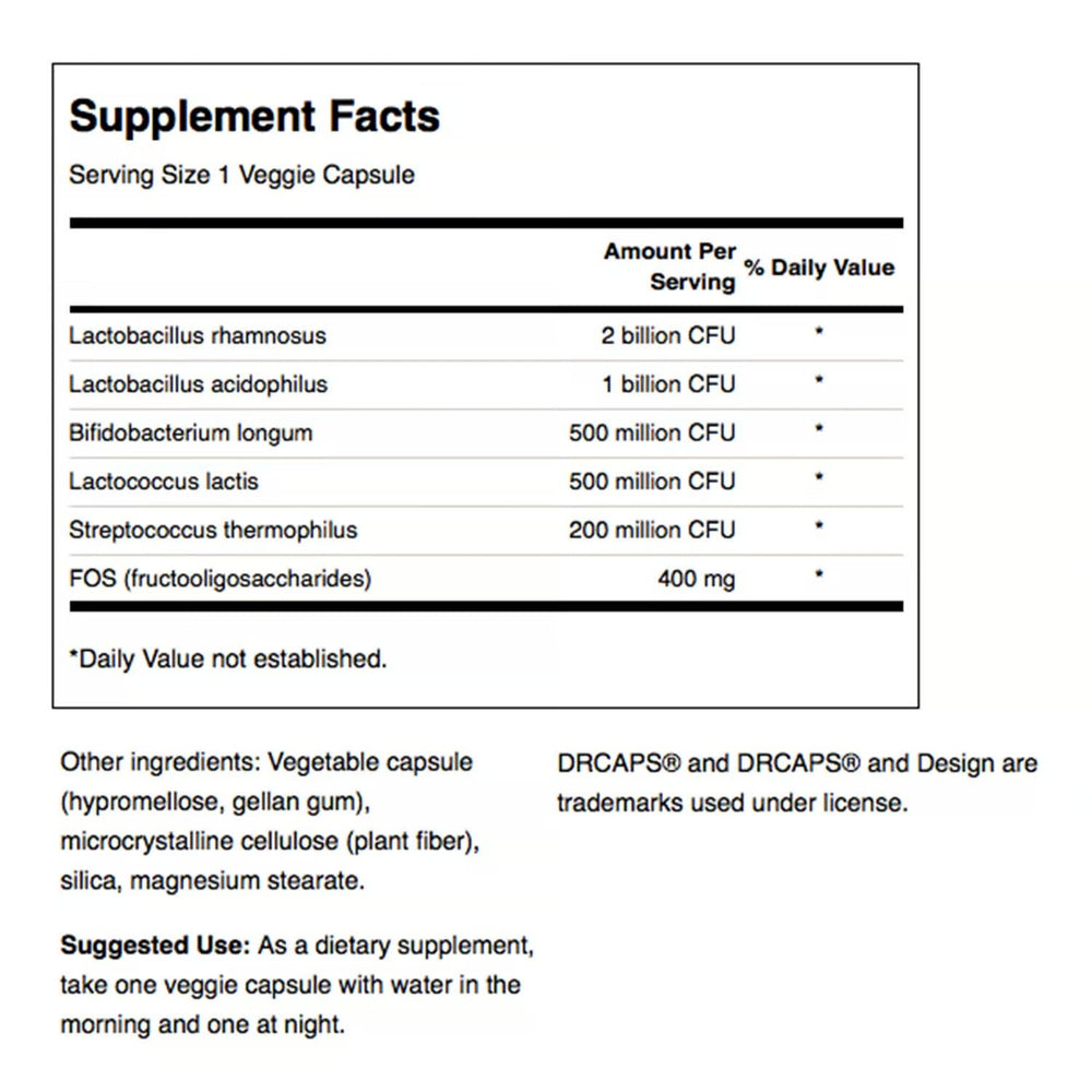 Swanson Probiotic Complex veggie DRcaps bottle ready for daily use.
