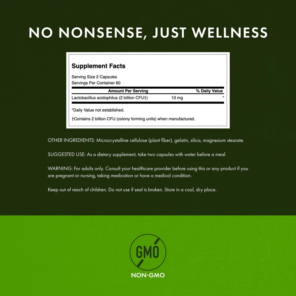 Swanson Probiotic two capsules daily usage concept for steady support.