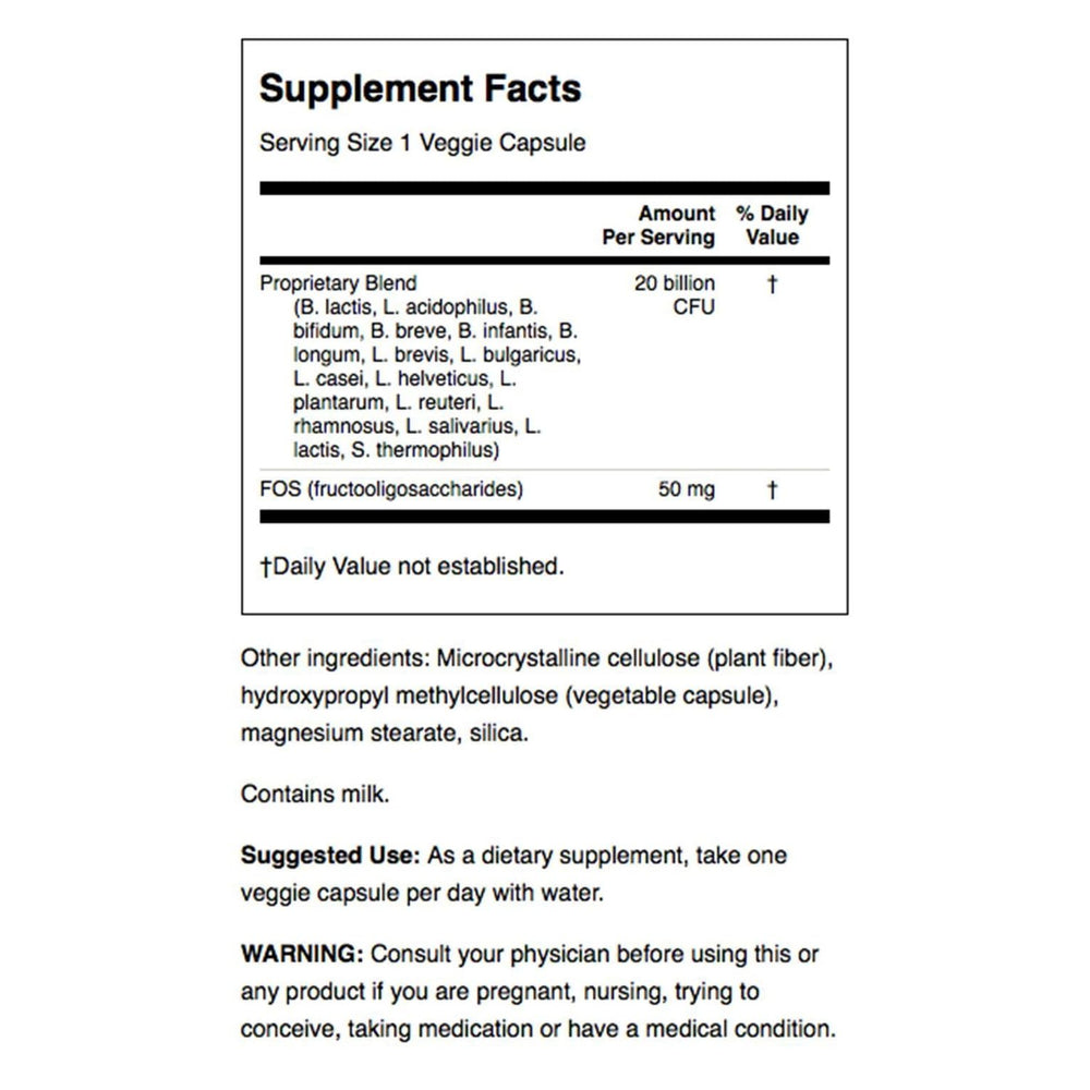 Close-up of Swanson probiotic capsules showing easy daily intake for on-the-go routines.