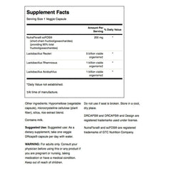 Swanson Probiotic Plus label closeup shows multi-strain formula.