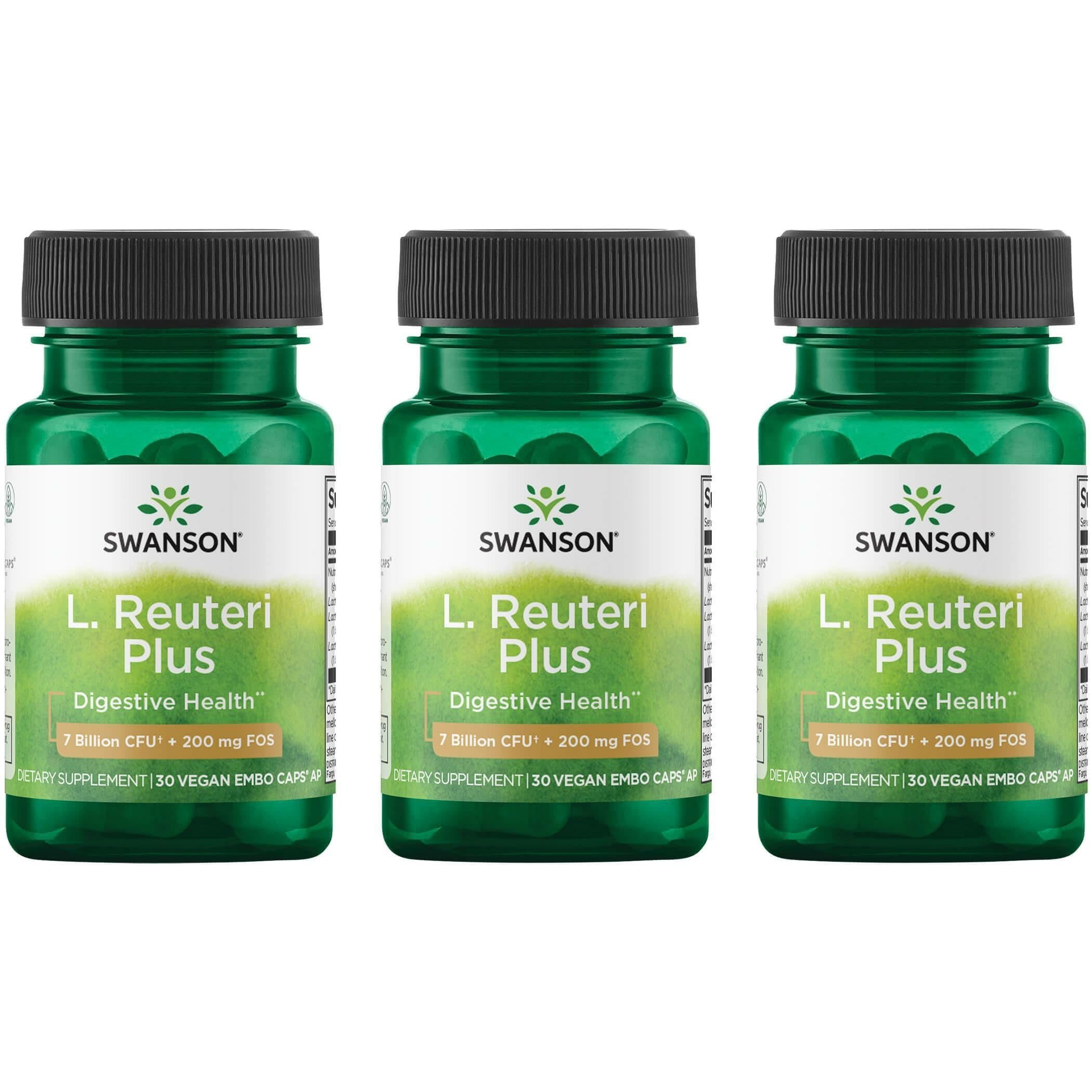 Swanson Probiotic Plus bottle front for daily gut support.