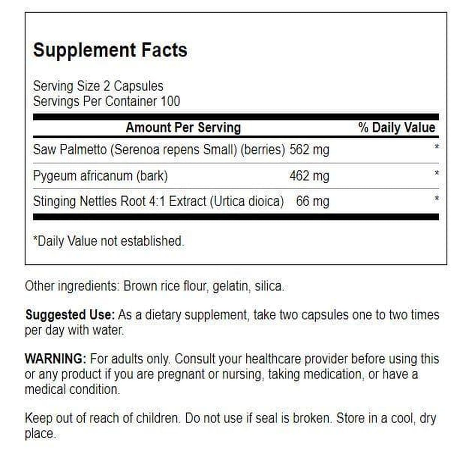 Swanson Prostate Complex capsules, easy to swallow daily supplement for men