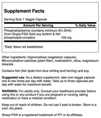 Swanson PS-DHA capsules closeup suitable for daily use and focus