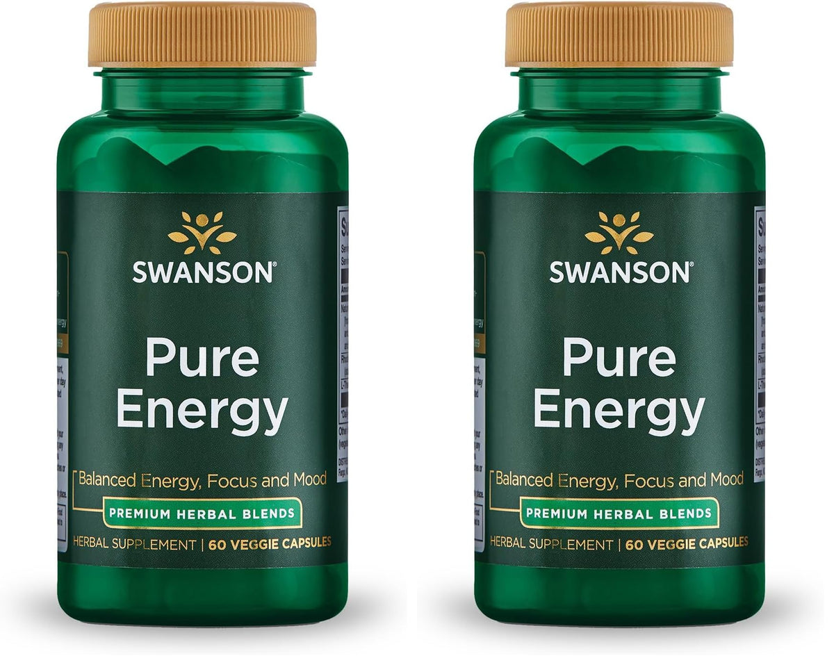 Swanson Pure Energy bottle cap close-up for steady focus and balanced energy