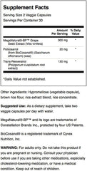 Swanson Pure Heart ingredients label detailing MegaNatural-BP and lipid support