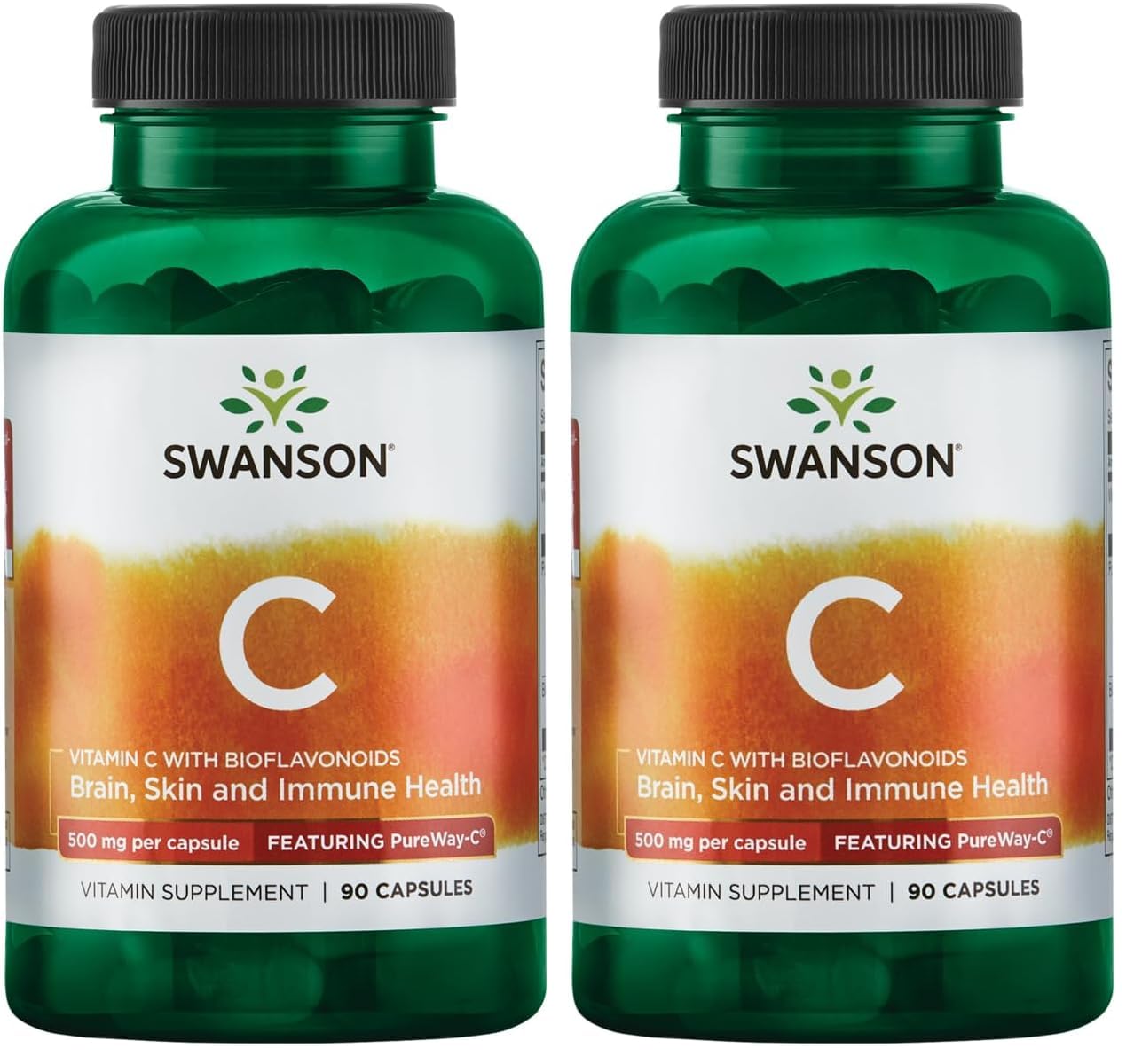 Swanson PureWay-Vitamin C bottle with label, offering everyday immune support.