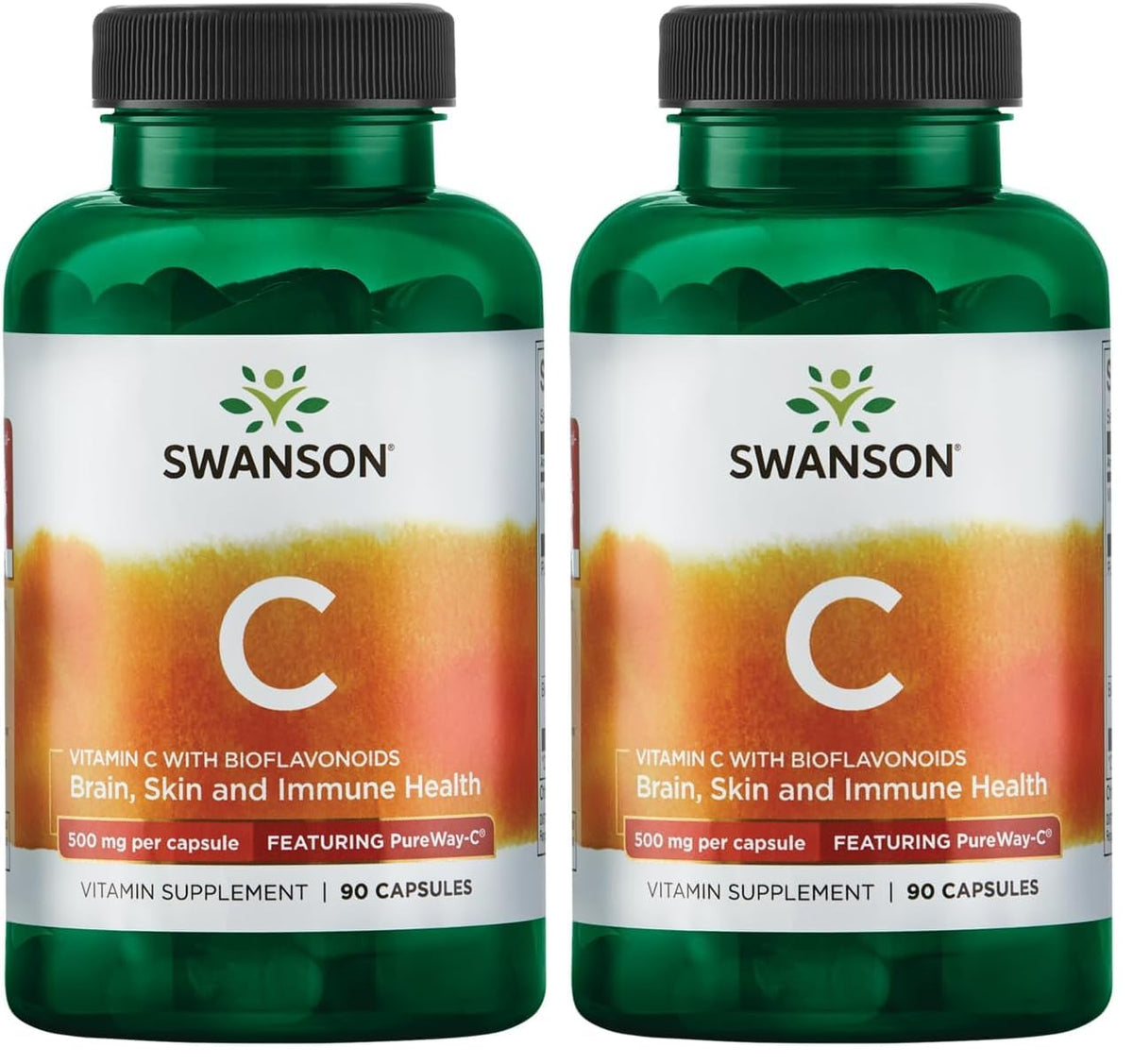 Swanson PureWay-Vitamin C bottle with label, offering everyday immune support.