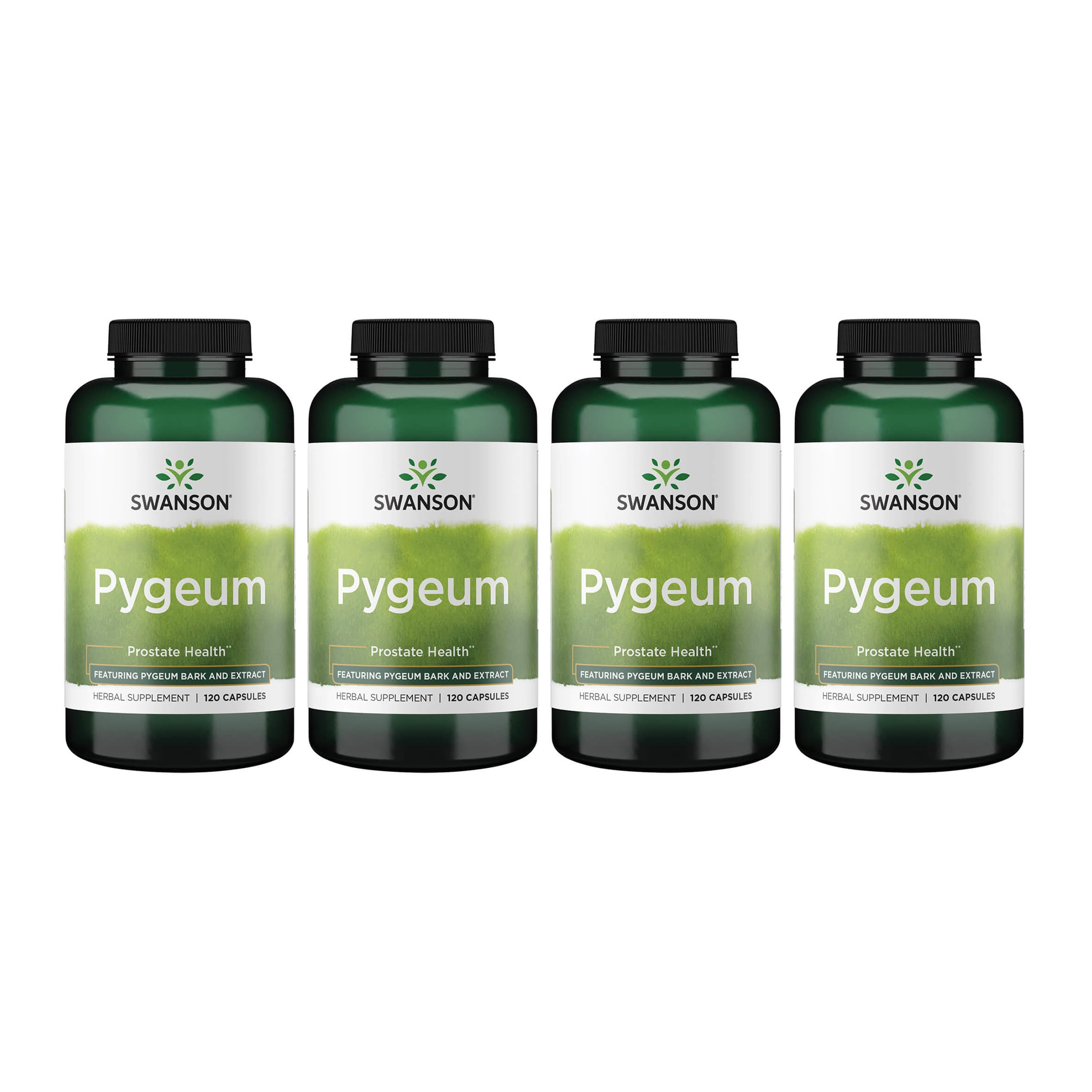 Swanson Pygeum bottle front label communicates herbal urinary support potential.