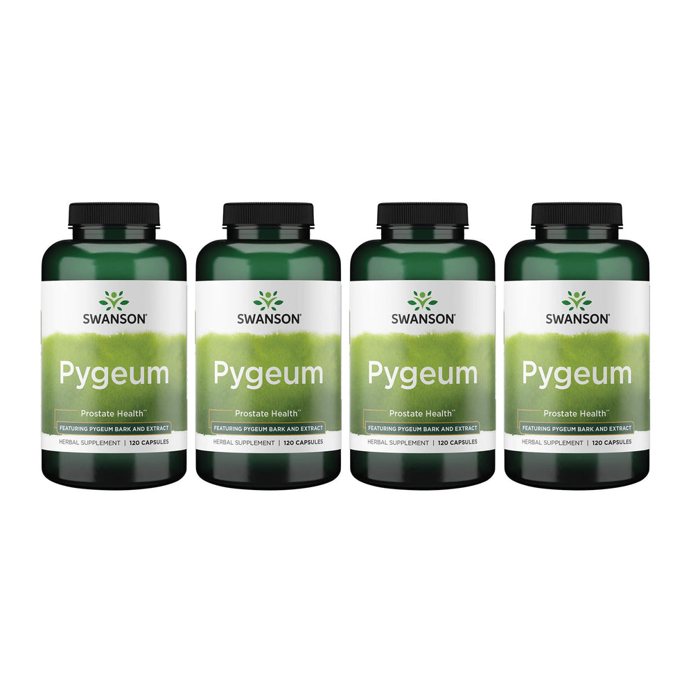 Swanson Pygeum bottle front label communicates herbal urinary support potential.
