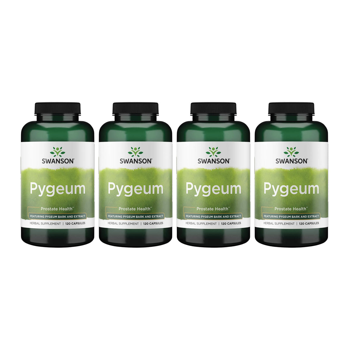 Swanson Pygeum bottle front label communicates herbal urinary support potential.