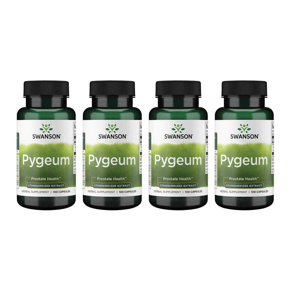 Swanson Pygeum bottle front shows brand and overview for urinary support
