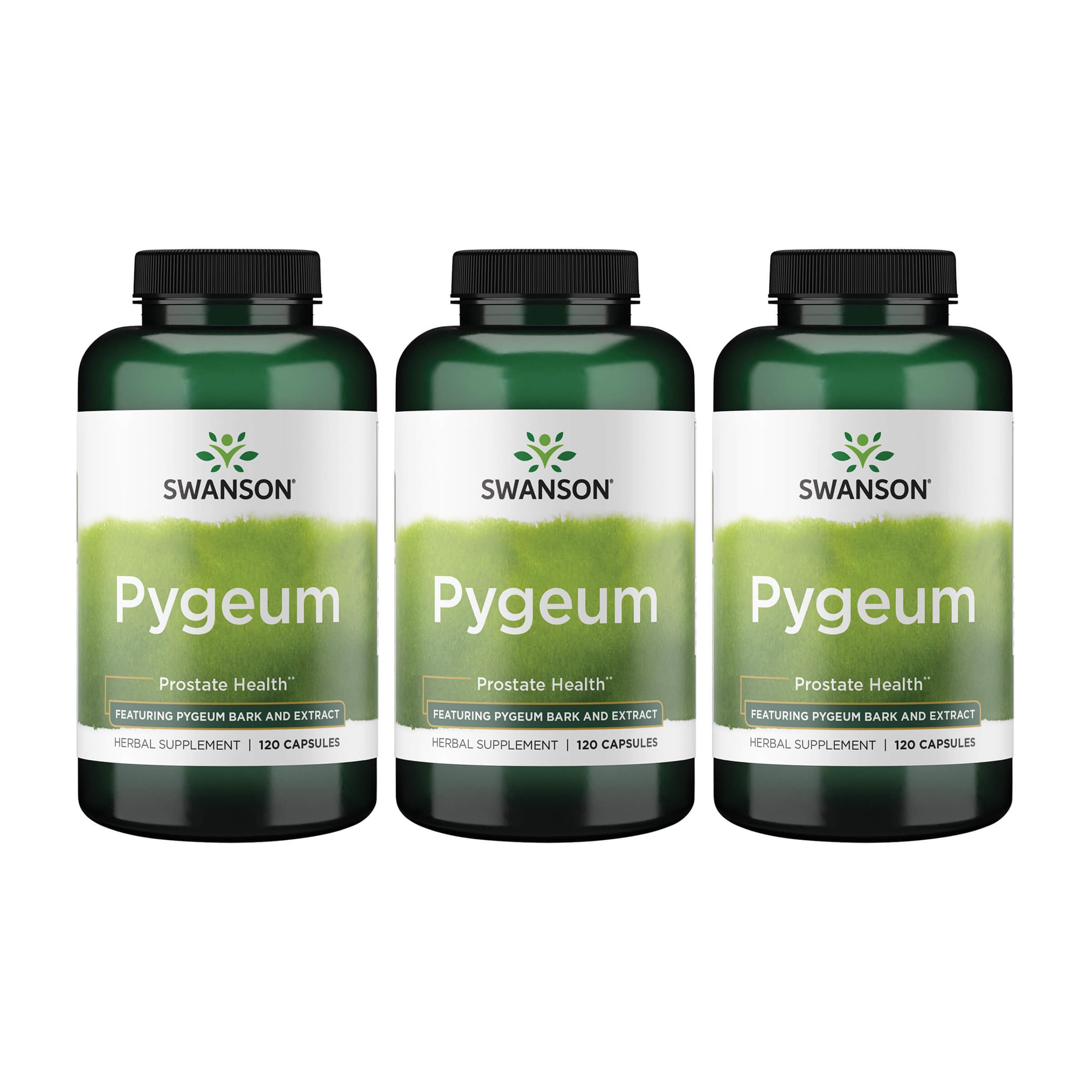Swanson Pygeum bottle front — herbal support for urinary comfort.