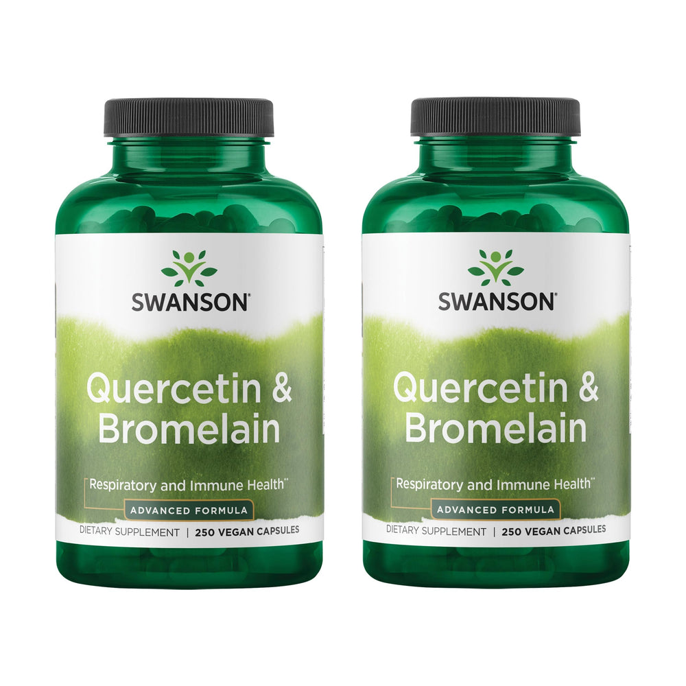 Swanson Quercetin & Bromelain capsules for daily wellness in an easy-to-take form.