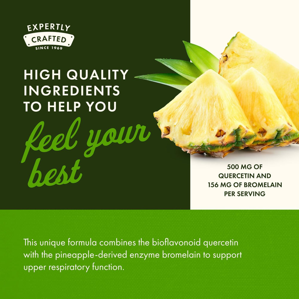 Swanson product on display with GMP quality seal for Swanson quercetin bromelain