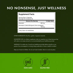 Product label highlights full-spectrum plant-based ingredients and clean formula