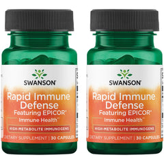 Swanson Rapid Immune Defense Epicor 500 mg bottle and cap, supporting immune health and daily resilience.