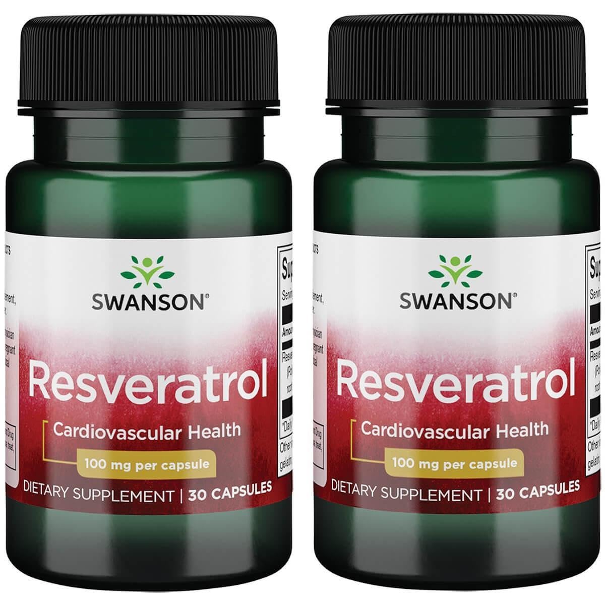 Swanson Resveratrol 100 bottle with capsules supports antioxidant protection