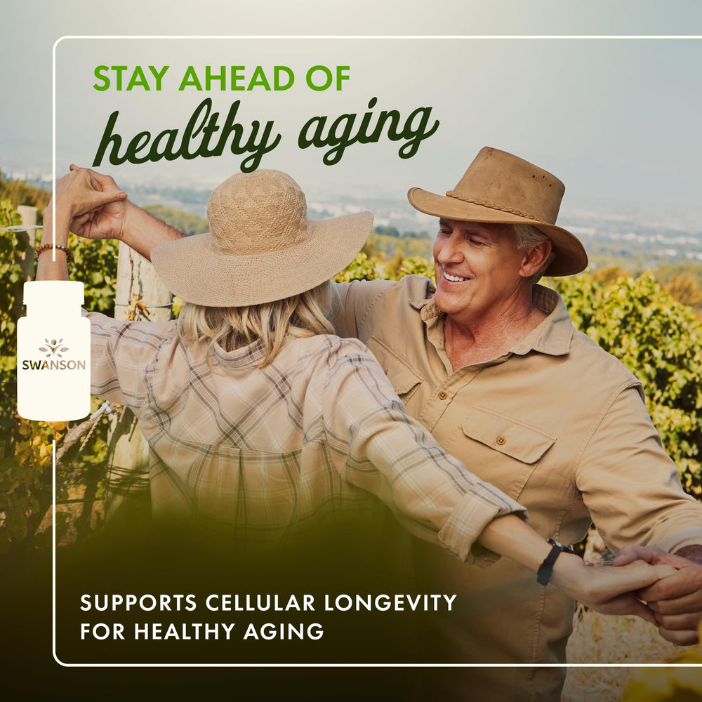 Swanson Resveratrol bottle back label with dosage and usage guidance.