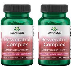 Swanson Resveratrol Complex bottle supporting cardiovascular health and daily wellness