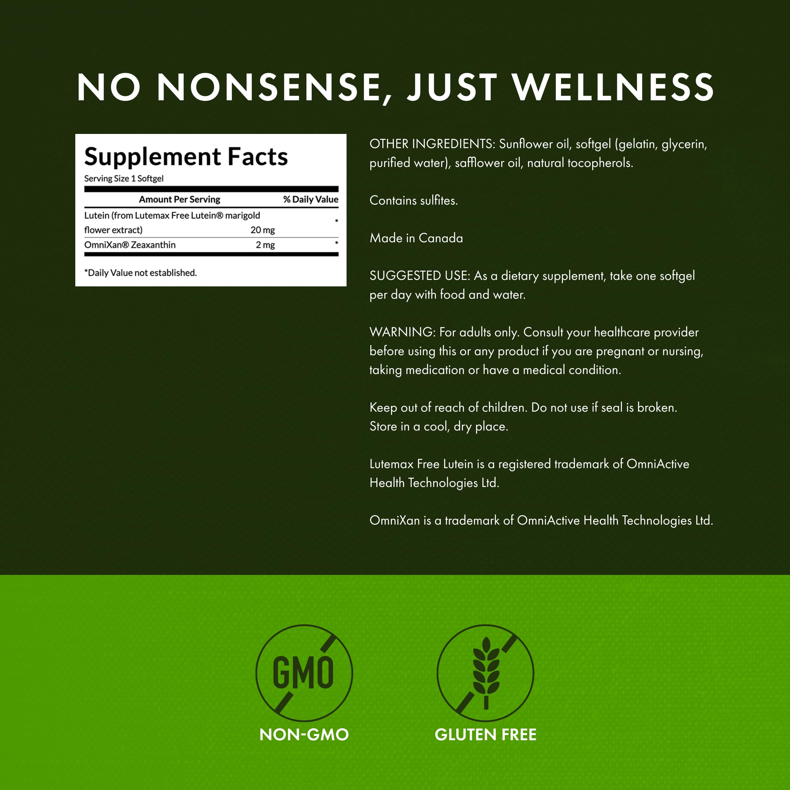 Swanson Retina Macula nutrients capsules promote visual clarity and macula support.