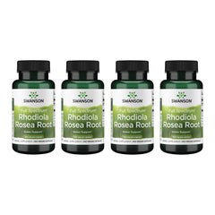 Swanson Rhodiola Rosea Root bottle label signaling natural stress support for daily wellness