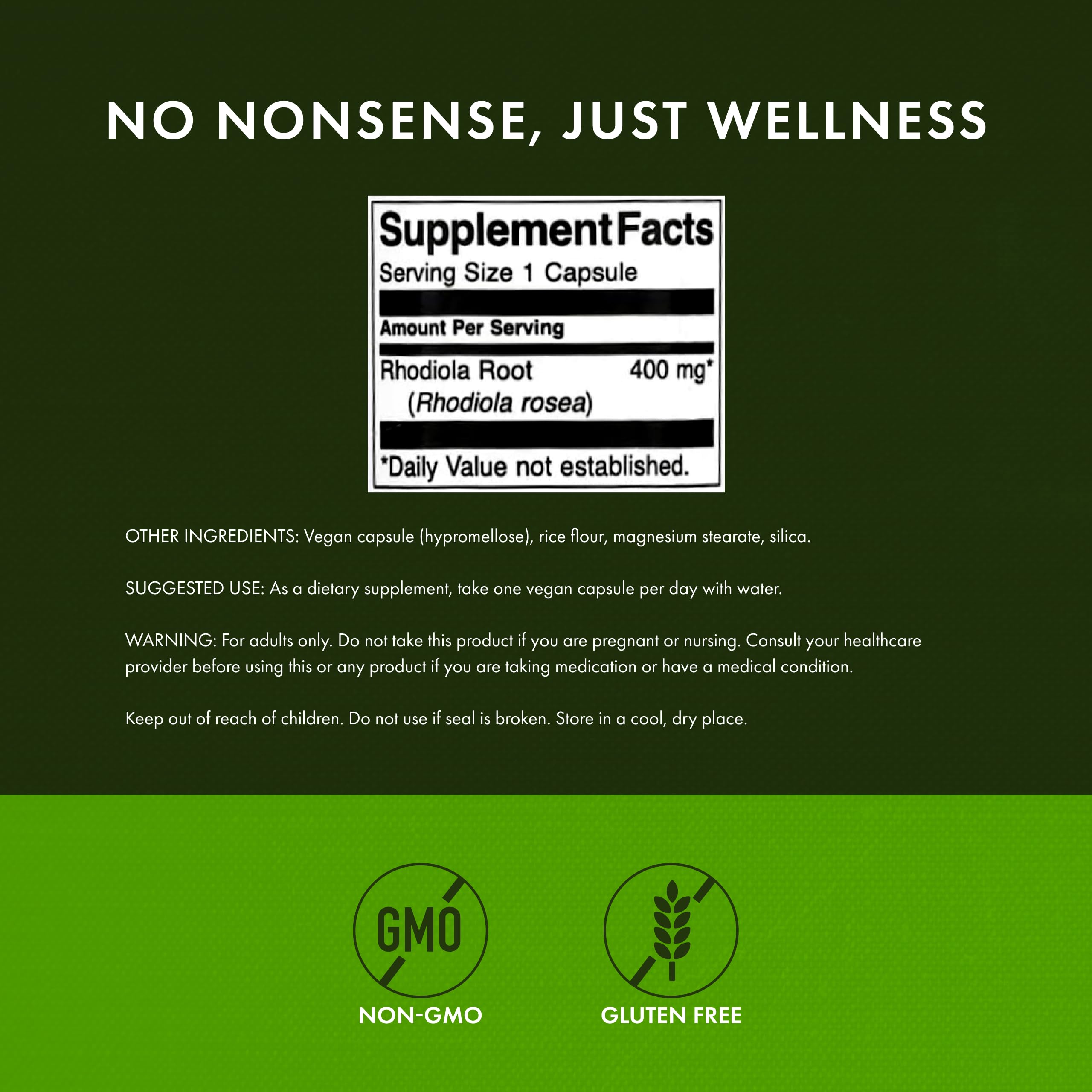 Swanson Rhodiola Rosea Root packaging front highlighting a four-pack value