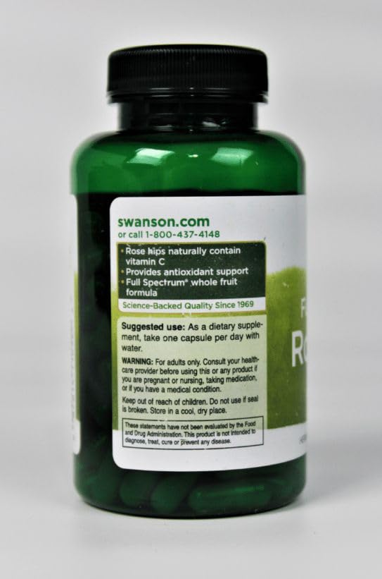 Swanson Rose HIPS label detail with dosage and benefits.