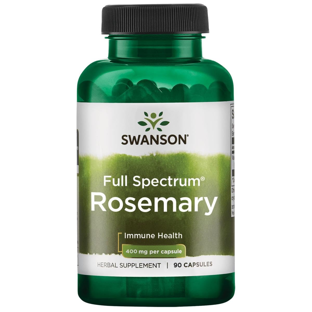 Swanson Full Spectrum Rosemary bottle emphasizes daily immune support and overall wellness.