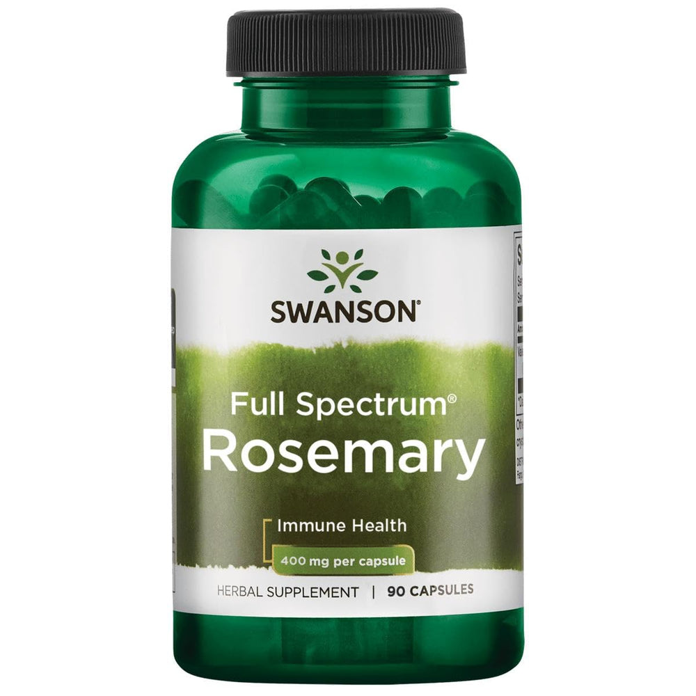 Swanson Full Spectrum Rosemary bottle emphasizes daily immune support and overall wellness.