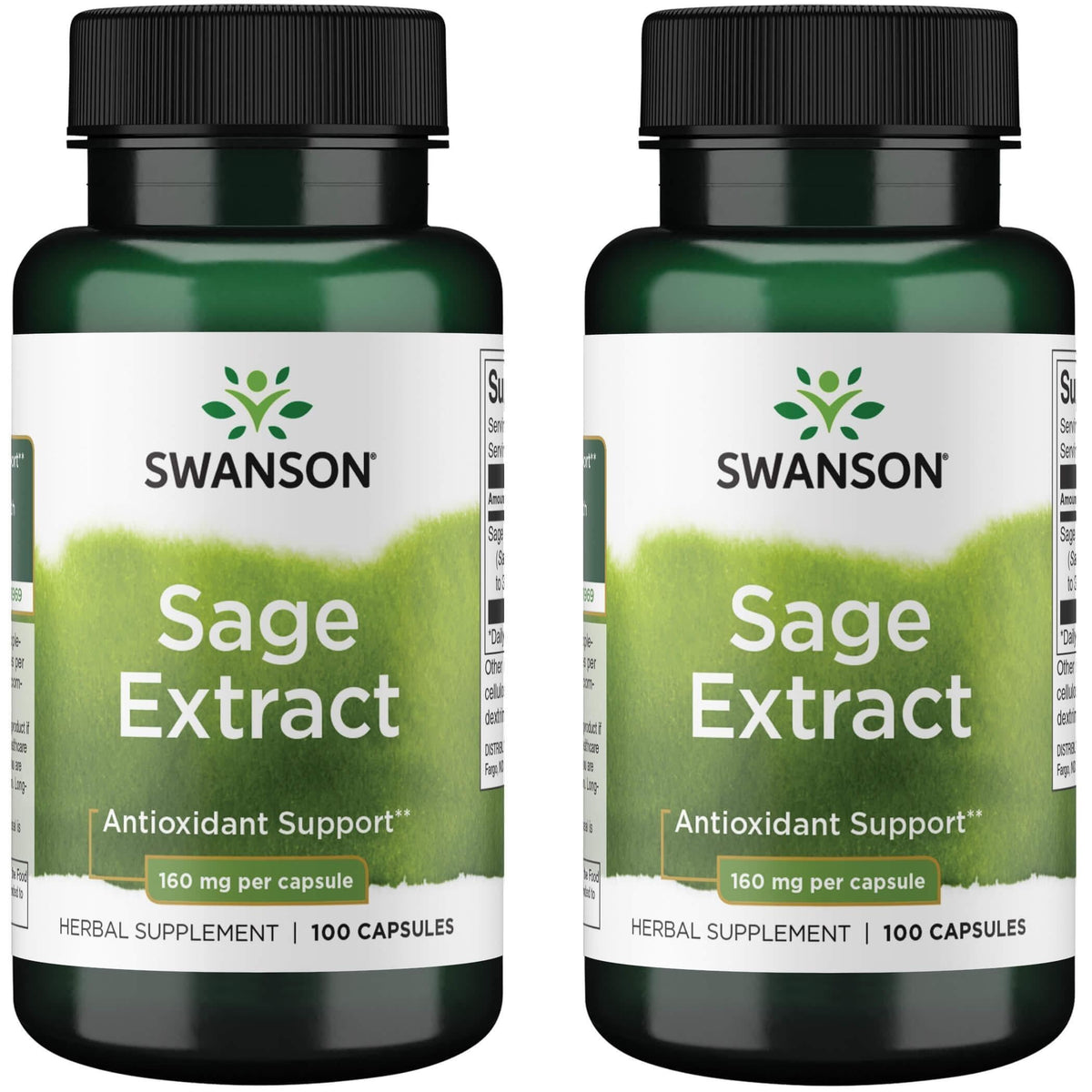 Swanson Sage Extract capsules for daily wellness and total-body support.