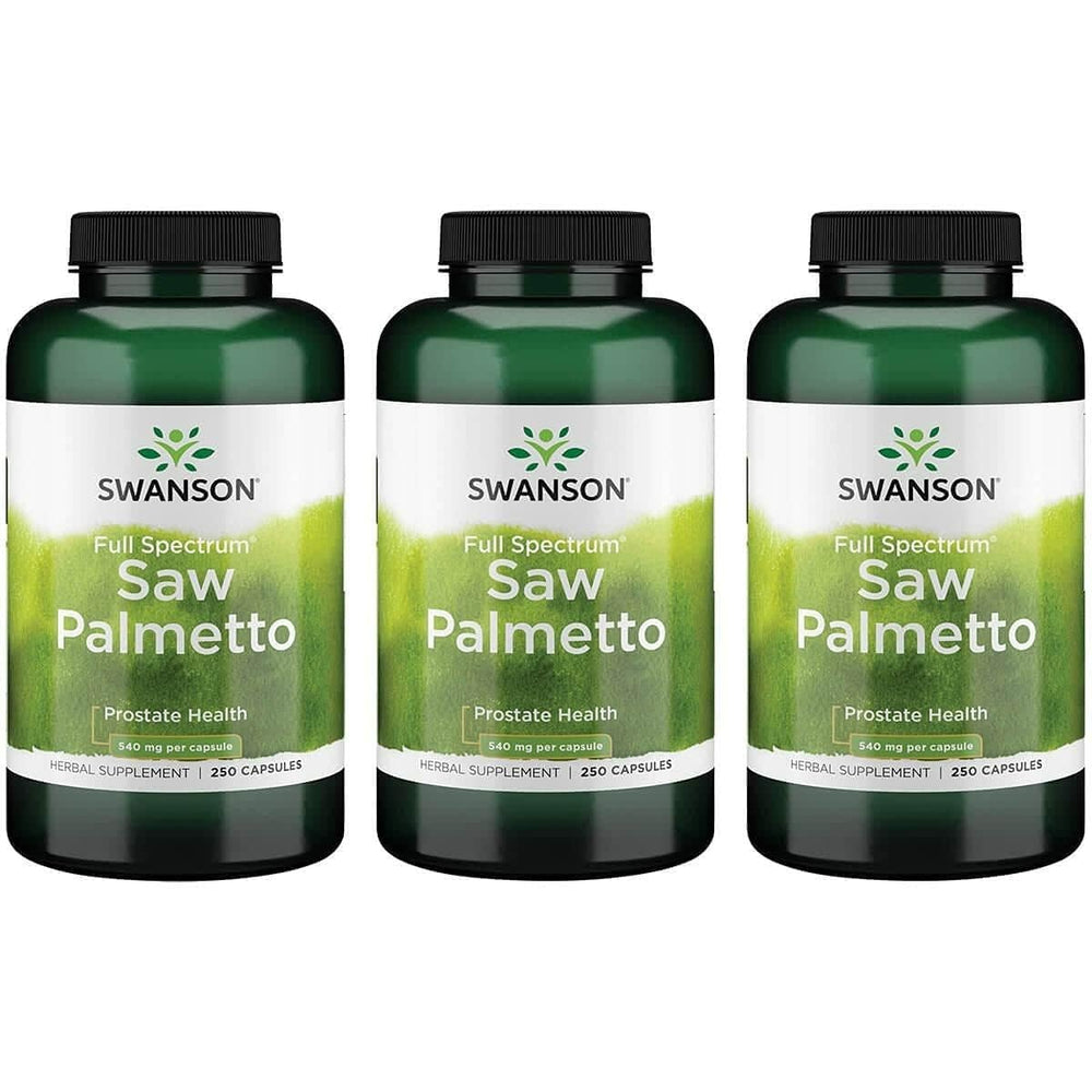 Swanson Saw Palmetto 540 mg bottle for daily prostate support.