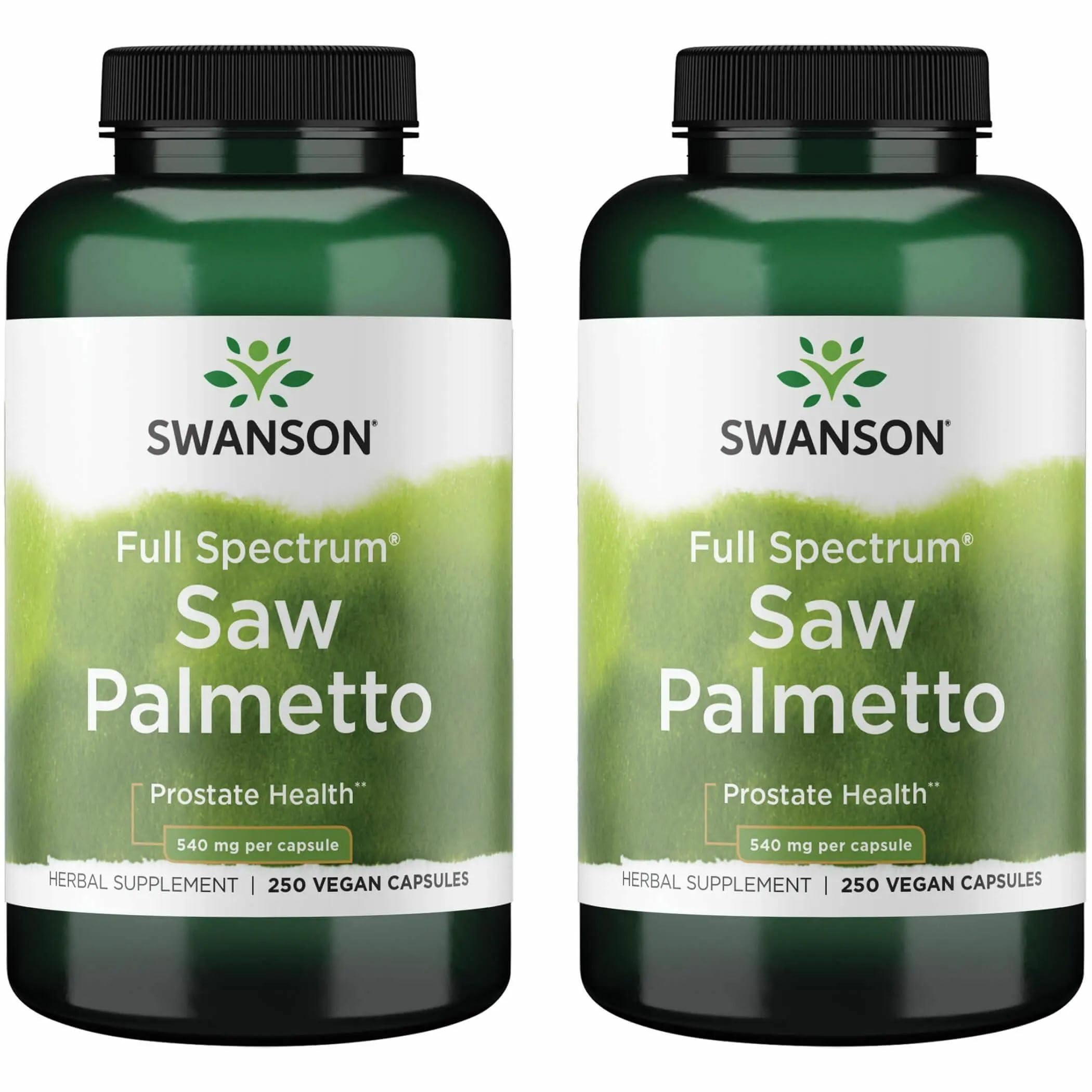 Swanson Saw Palmetto bottle front showing packaging for prostate health support