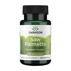 Swanson Saw Palmetto bottle front for daily urinary support.