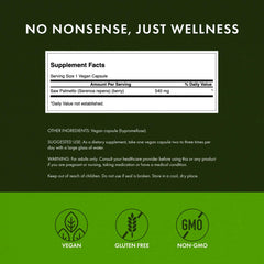 Swanson Saw Palmetto packaging front showing traditional formula.