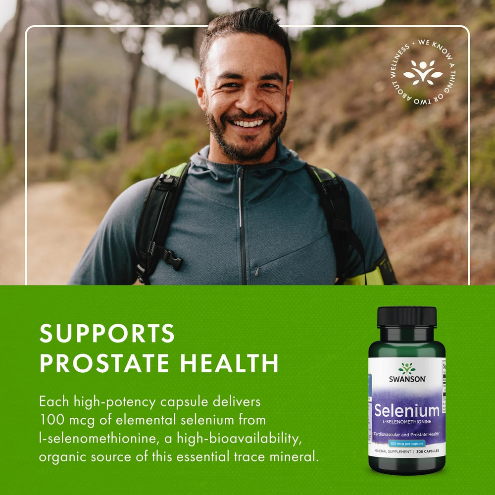 Swanson Selenium 2-pack box highlighting value and convenient access.