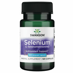 Swanson Semsc Selenium bottle front view highlighting antioxidant support