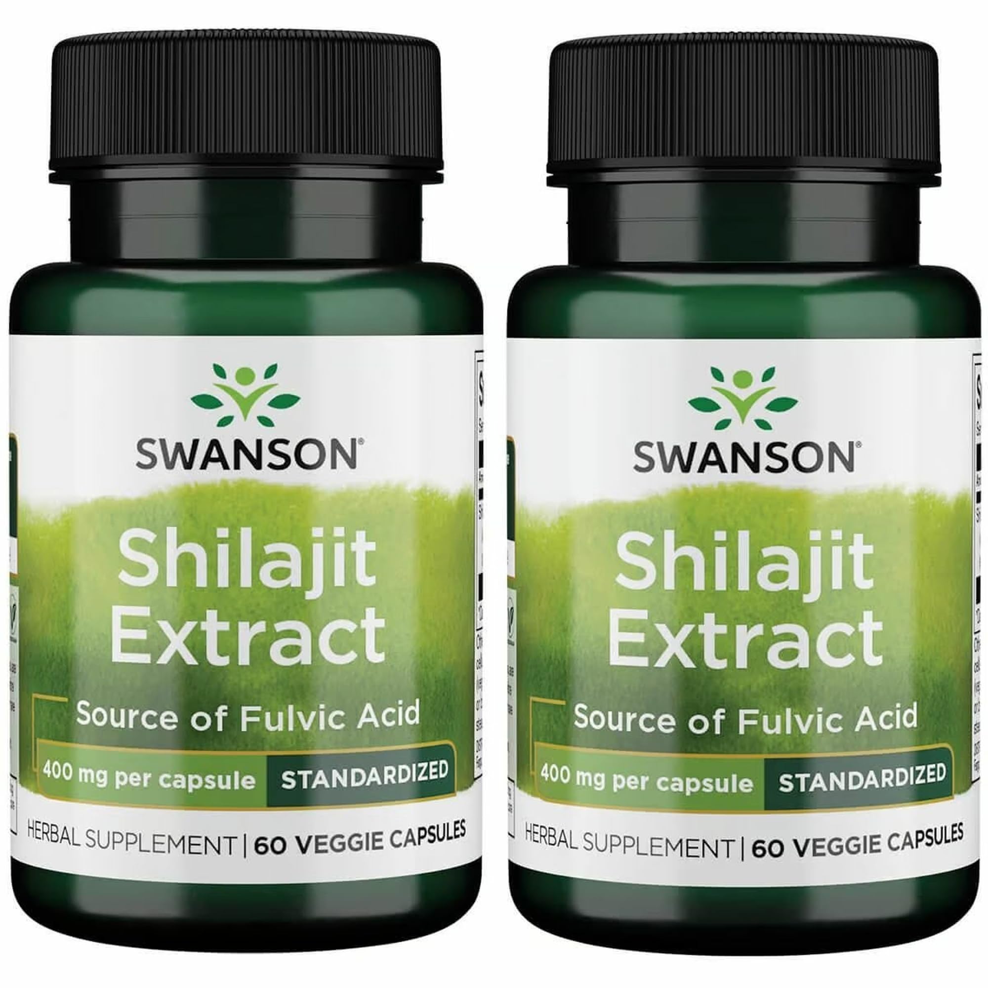 Swanson Shilajit Extract bottle with 400 mg capsules for daily wellness