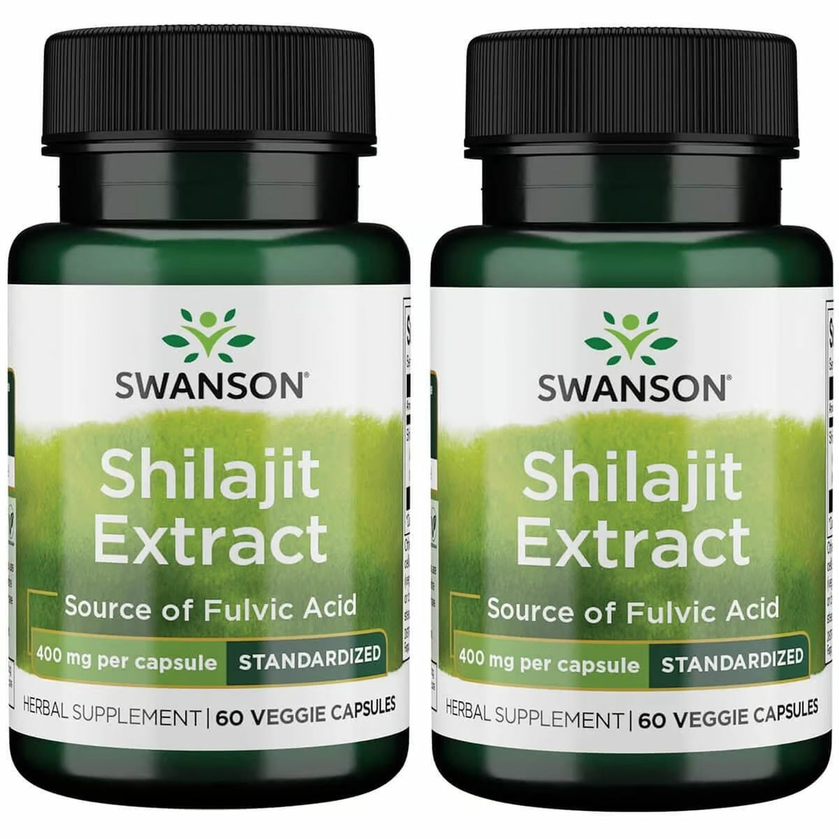 Swanson Shilajit Extract bottle with 400 mg capsules for daily wellness
