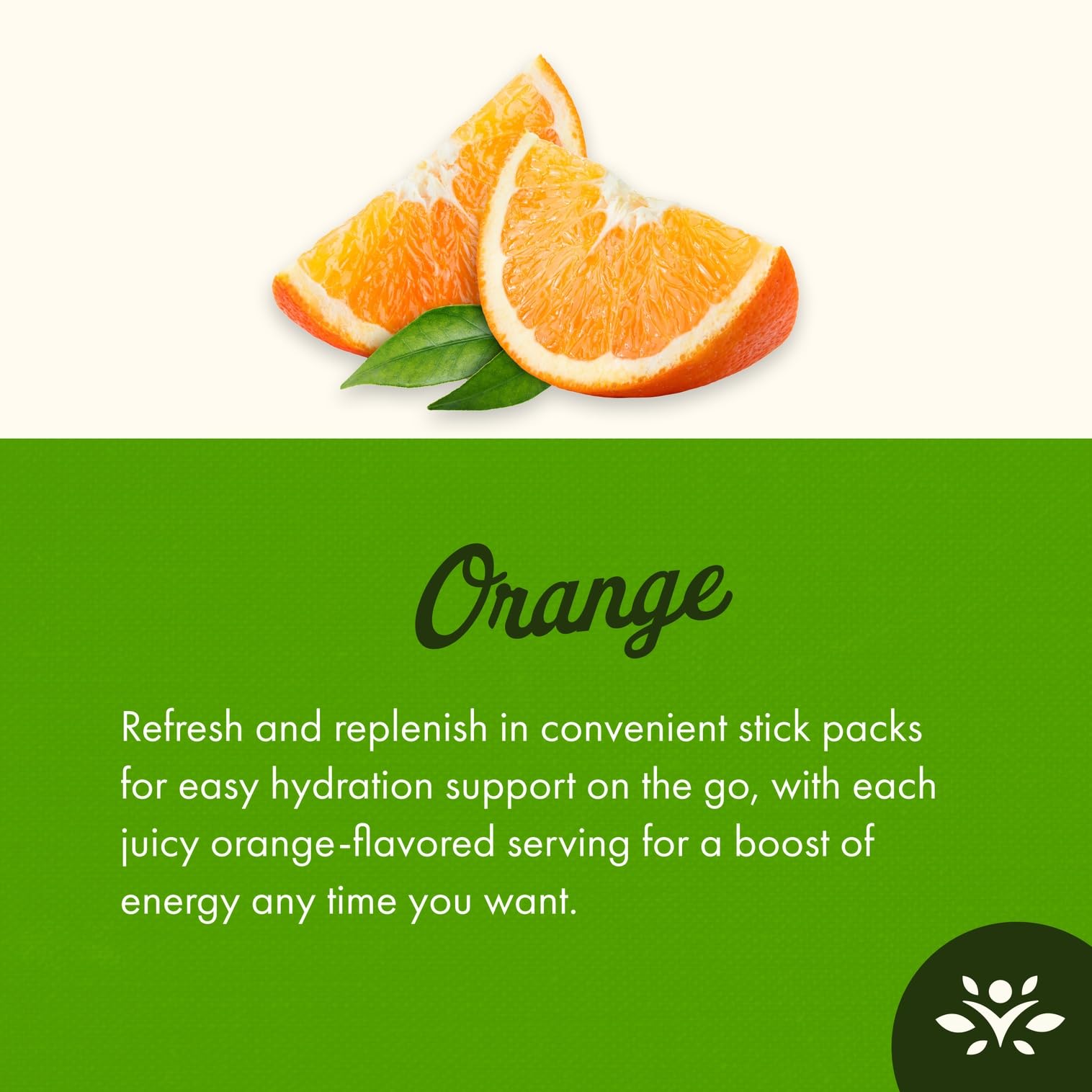 Swanson Simply Hydrate packaging front conveys sugar-free orange flavor promise.